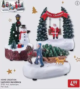 ALDI Home creation Led mini kerstdorp aanbieding