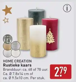 ALDI Home creation Rustieke kaars aanbieding