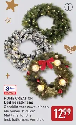 ALDI Home creation Led kerstkrans aanbieding