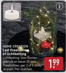 ALDI Home creation Led theelichten of lichtketting aanbieding