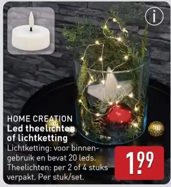 ALDI Home creation Led theelichten of lichtketting aanbieding