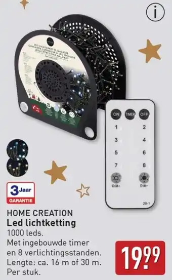 ALDI Home creation Led lichtketting aanbieding