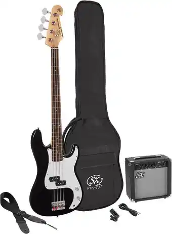 Bol.com Elektrische basgitaarpakket SX met versterker SB2SK-BK Zwart aanbieding