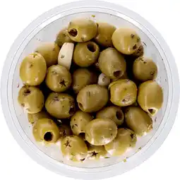 Dirk Bits & Bites Olijven knoflook groen aanbieding