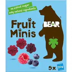 Albert Heijn Bear Fruit mini's blauwe bes framboos aanbieding