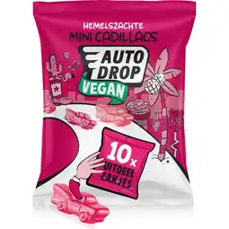 Albert Heijn Autodrop Vegan mini cadillacs uitdeelzak aanbieding