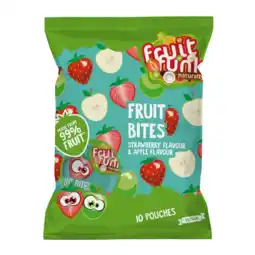 Albert Heijn Fruitfunk Fruit bites strawberry & apple aanbieding