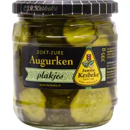 Albert Heijn Kesbeke Zoet-zure augurken plakjes aanbieding