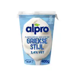 Albert Heijn Alpro Plantaardige yoghurt Griekse stijl aanbieding