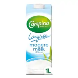 Albert Heijn Campina Langlekker magere melk 0% vet aanbieding