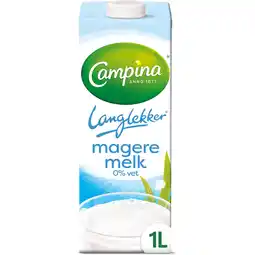 Albert Heijn Campina Langlekker magere melk 0% vet aanbieding