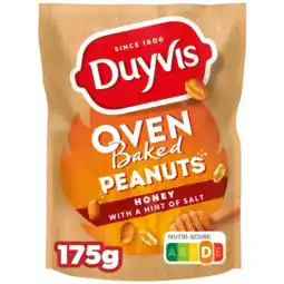 Albert Heijn Duyvis Oven baked peanuts honey salt aanbieding