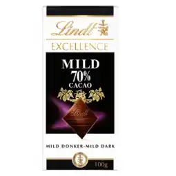 Albert Heijn Lindt Excellence 70% mild pure chocolade aanbieding