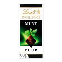 Albert Heijn Lindt Excellence munt pure chocolade aanbieding