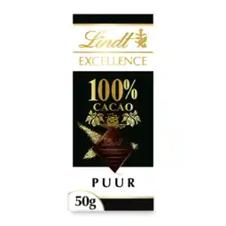 Albert Heijn Lindt Excellence 100% pure chocolade aanbieding