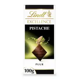 Albert Heijn Lindt Excellence reep pure chocolade pistache aanbieding