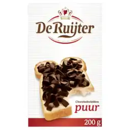 Albert Heijn De Ruijter Chocolade vlokken puur aanbieding
