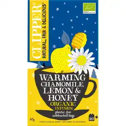 Albert Heijn Clipper Warming chamomile lemon & honey aanbieding
