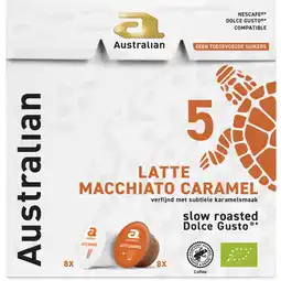 Albert Heijn Australian Dolce gusto compatible macchiato caramel aanbieding
