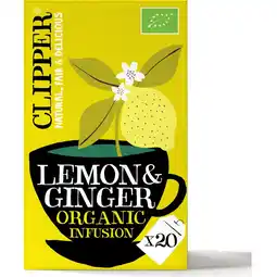 Albert Heijn Clipper Lemon & Ginger organic infusion aanbieding