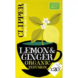 Albert Heijn Clipper Lemon & Ginger organic infusion aanbieding