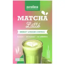 Albert Heijn Purasana Matcha latté oploskoffie aanbieding