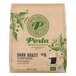 Albert Heijn Perla Biologisch Dark roast koffiepads aanbieding
