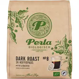 Albert Heijn Perla Biologisch Dark roast koffiepads aanbieding