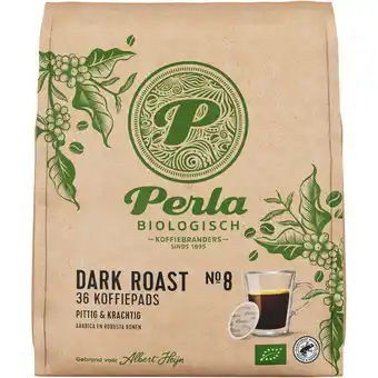 Albert Heijn Perla Biologisch Dark roast koffiepads aanbieding