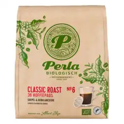 Albert Heijn Perla Biologisch Classic roast koffiepads aanbieding