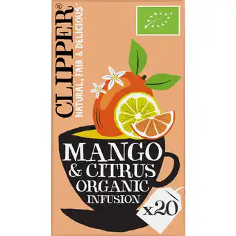 Albert Heijn Clipper Mango & citrus organic infusion aanbieding
