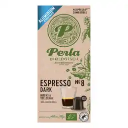 Albert Heijn Perla Biologisch Espresso dark capsules aanbieding
