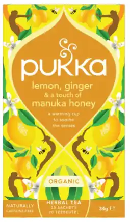 Albert Heijn Pukka Lemon ginger manuka honey aanbieding