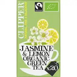 Albert Heijn Clipper Jasmine & lemon organic green tea aanbieding