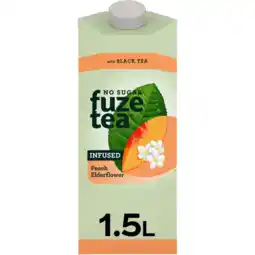 Albert Heijn Fuze Tea Black tea peach elderflower no sugar aanbieding