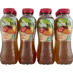 Albert Heijn Fuze Tea Black ice tea peach hibiscus 12-pack aanbieding