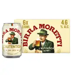 Albert Heijn Birra Moretti L'autentica bier 6-pack aanbieding