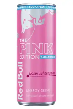 Albert Heijn Red Bull Pink edition sugarfree bosvruchtensmaak aanbieding