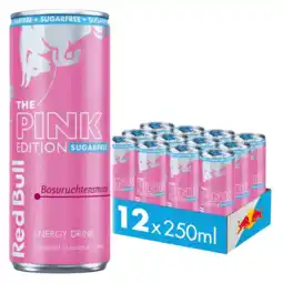 Albert Heijn Red Bull Pink edition sugarfree bosvrucht 12-pack aanbieding