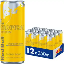 Albert Heijn Red Bull Energy drink tropisch fruit 12-pack aanbieding