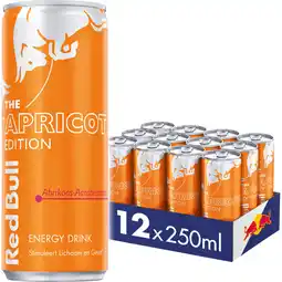 Albert Heijn Red Bull Energy drink abrikoos-aardbei 12-pack aanbieding