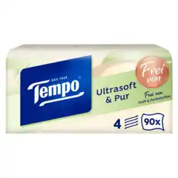 Albert Heijn Tempo Natural & soft box 4-laags zakdoeken aanbieding