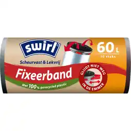 Albert Heijn Swirl Vuilniszakken met fixeerband 60 liter aanbieding
