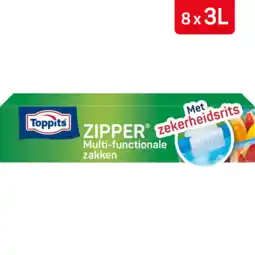 Albert Heijn Toppits Zipper multi-functionele zakken 3 liter aanbieding
