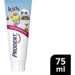 Albert Heijn Prodent Tandpasta Mario kids 0-6 jaar aanbieding