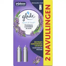 Albert Heijn Glade Touch & fresh lavender 2 navullingen aanbieding