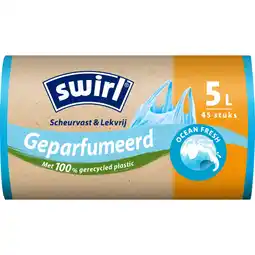 Albert Heijn Swirl Pedaalemmerzakken ocean 5 liter aanbieding