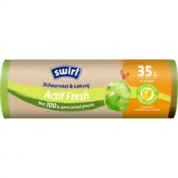 Albert Heijn Swirl Vuilniszakken met actifresh 35 liter aanbieding