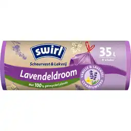 Albert Heijn Swirl Pedaalemmerzak vanille lavendel 35l aanbieding