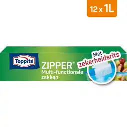 Albert Heijn Toppits Zipper multi-functionele zakken 1 liter aanbieding